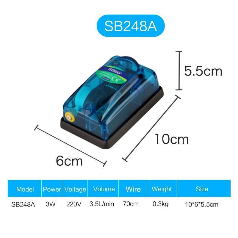 Máy Sủi Oxi 1 Vòi Sobo SB248A - Máy Oxy Sobo 1 Vòi SB248A Cho Bể Cá Mini