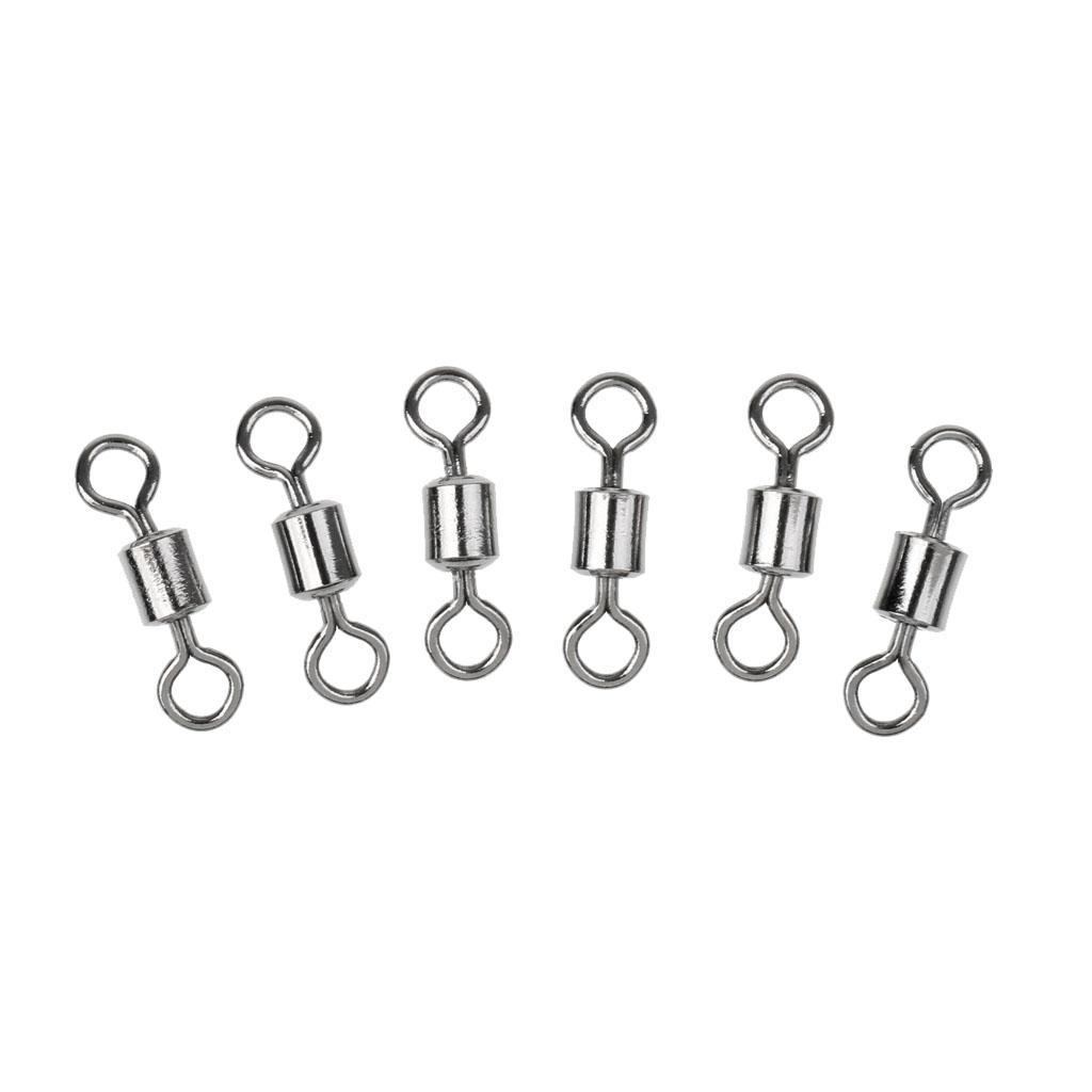Ball Bearing Swivel Solid Rings Fishing Connector Ocean Boat Fishing Hooks