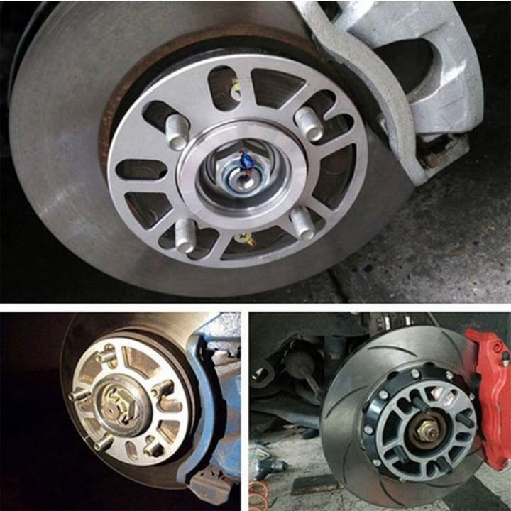 Combo 2 miếng đệm bánh xe hơi bằng hợp kim nhôm, loại dày 3-5-8-10mm tùy chọn