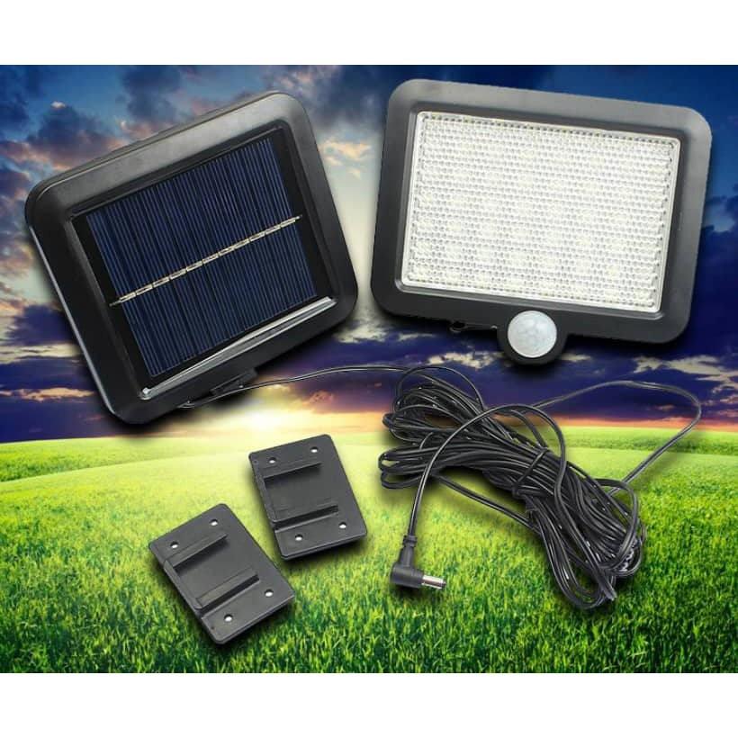 Đèn Led Năng Lượng Mặt Trời Solar Light Có Điều Khiển Từ Xa 120 Led - Cảm Biến Chuyển Động ánh sáng Cao Cấp