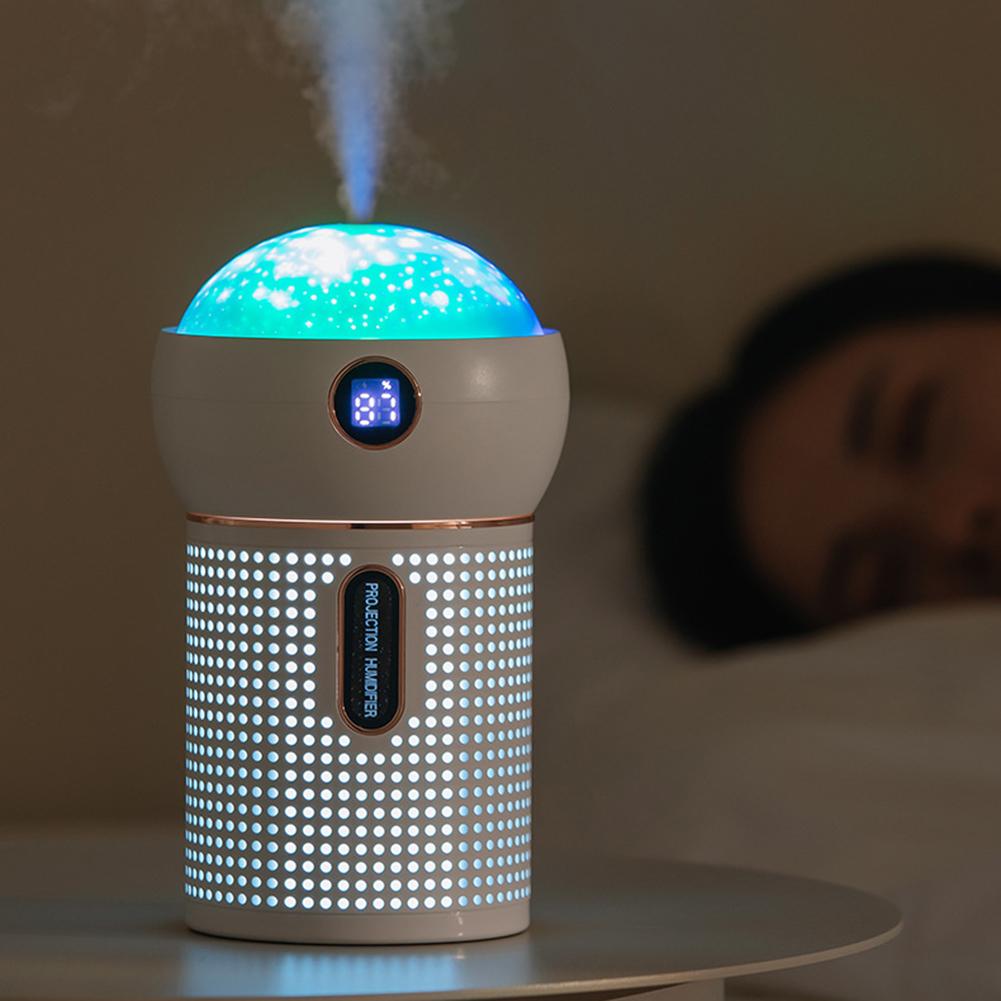 Trình Chiếu Không Dây Đèn Máy Tạo Độ Ẩm Không Khí Phun Sương Mini Đèn Ngủ Trong Nhà Phòng Điều Hòa Phòng Ngủ Văn Phòng Máy Phun Sương Tạo Độ Ẩm