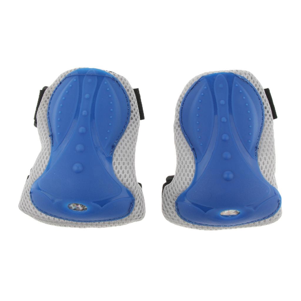 6 Pcs Unisex Adult Roller Skating Adjustable Knee Wrist Guard Elbow Pad Safety Protect Gear