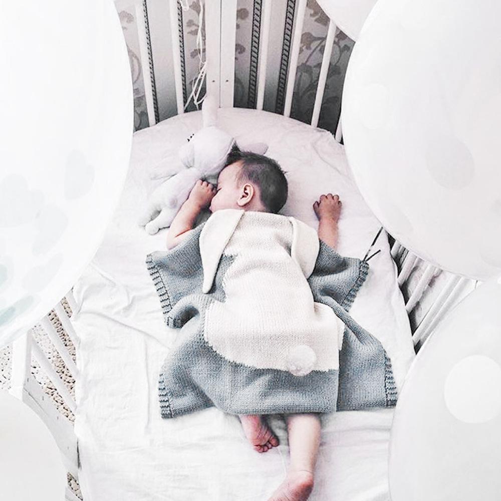 1 Chăn Cho Bé Đầm Quấn Bé Dệt Kim Bộ Chăn Gối Cho Bé Hình Thỏ Hoạt Hình Kẻ Sọc Trẻ Sơ Sinh Cho Bé Chăn Ga Gối ĐẦM Cho Nam làm Cho