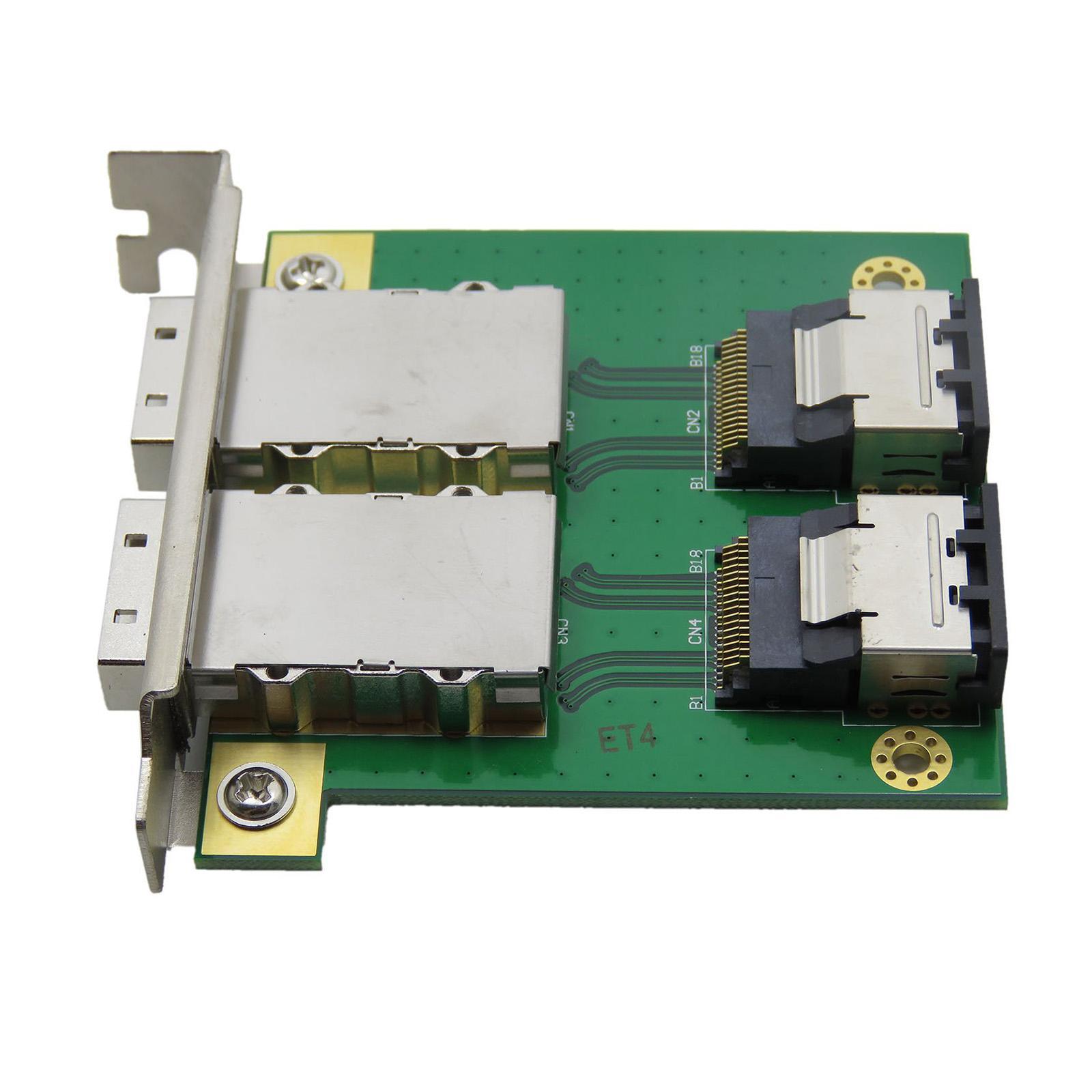 Mini SAS SFF-8088 to SAS 36Pin SFF-8087 Adapter, and Standard Profile Bracket, Dual External 8088 to Internal 8087 Adapter