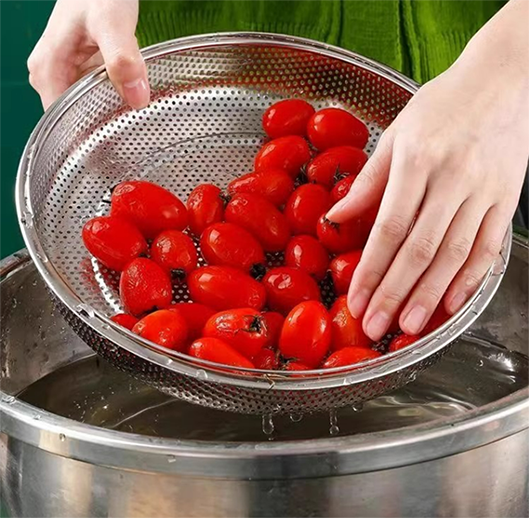 Khay Hấp Thức Ăn Inox 22.5Cm Có Quai Xách Kèm Chân Đế Đa Năng