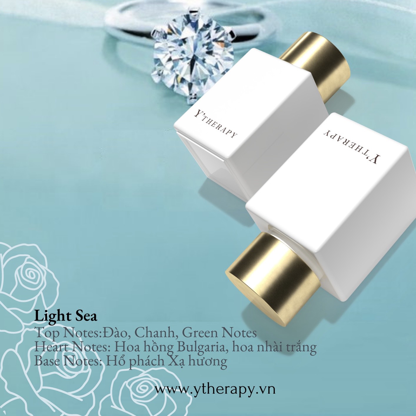 Nước hoa cô bé cao cấp Ytherapy Light Sea 10ml  nhập khẩu Hàn Quốc lưu hương 50 giờ hương thơm dịu dàng nữ tính