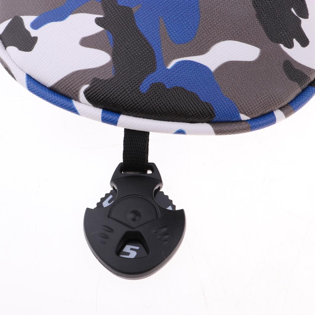 3Pcs Waterproof Premium PU Golf Headcover No. 1 3 5 Wood Driver Protector Set & Interchangeable No. Tag