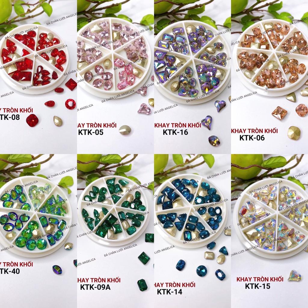 Set 10 viên đá khối mix size siêu sáng dành cho Nail