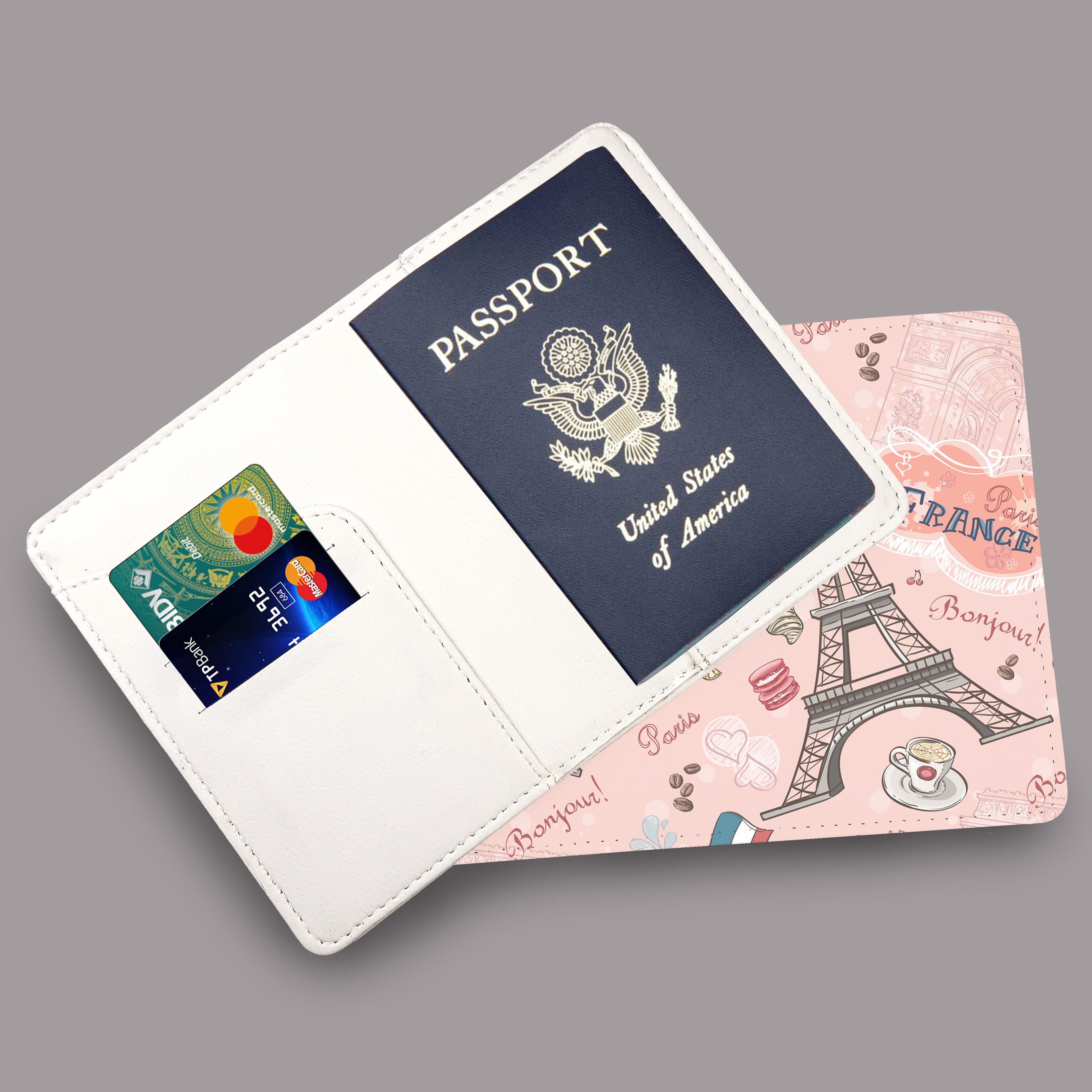 Ví Đựng Passport Du Lịch THÁP EIFFEL CUTE - Bao Da Hộ Chiếu Thời Trang - PPT079