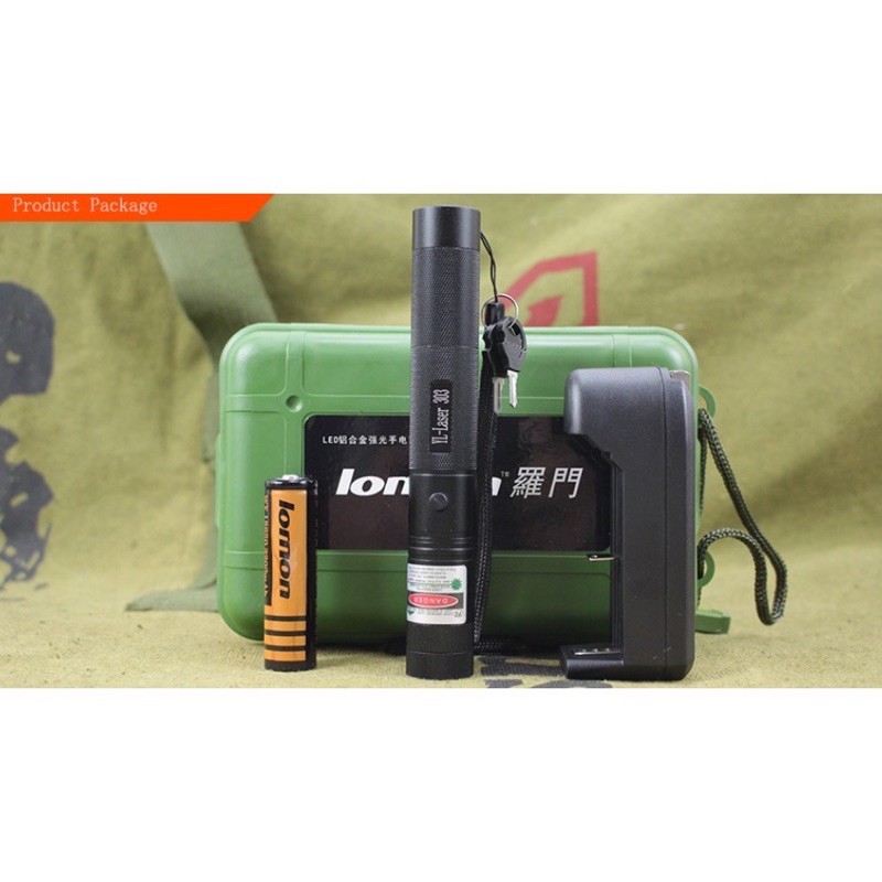 Đèn pin Laser 303 tia đỏ ( Hàng Chính Hãng )