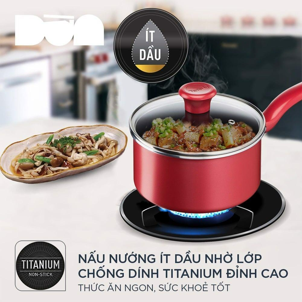 Quánh Chống Dính Tefal So Chef, Đường Kính 18cm, Phong Cách Hiện Đại, Phù Hợp Với Mọi Loại Bếp, Nhập Khẩu Đức, Hàng Chính Hãng