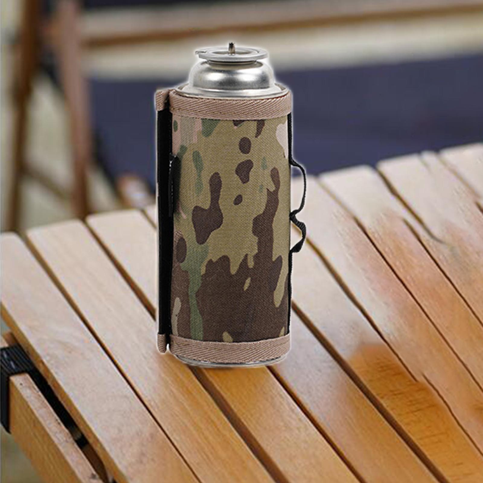 Portable Gas Tank Protector Cover Fuel Cylinder Canister Storage Bag Anti Drop Gas Tank Holder for Outdoor Hiking Camping Cooking Supplies