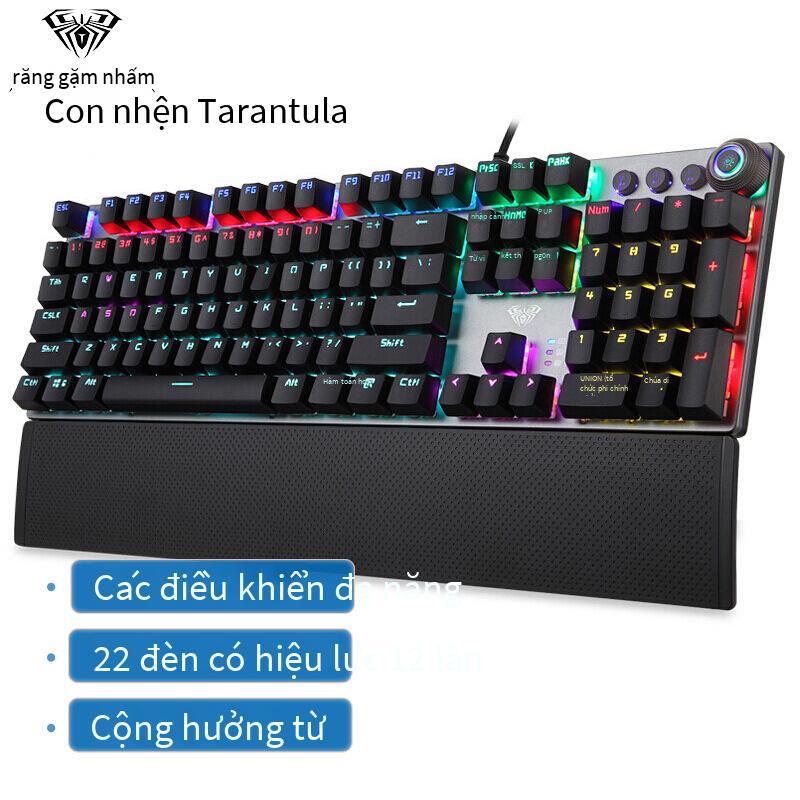 Đảm Bảo Chất Lượng AULA/Tarantula F2088 Trục Xanh Bàn Phím Cơ Đèn Nền Tác Dụng Hỗ Trợ Tay Bàn Phím Trò Chơi Trục Đen Trà Trục