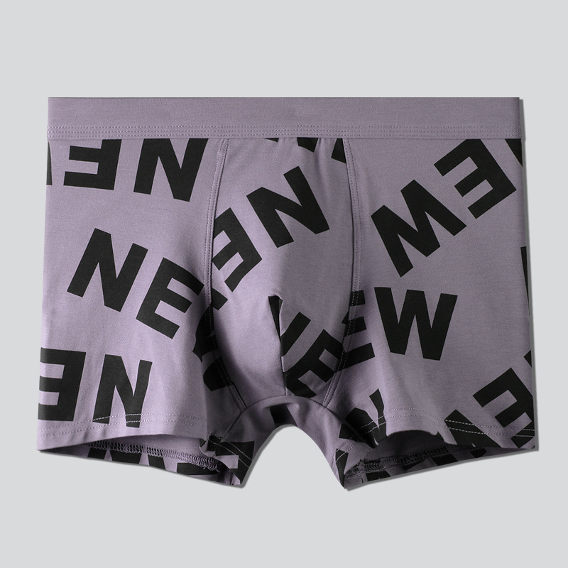 Sịp Đùi- Quần Lót Nam Boxer Cotton Mềm Nhẹ Thoáng Khí Họa Tiết Chữ New K023