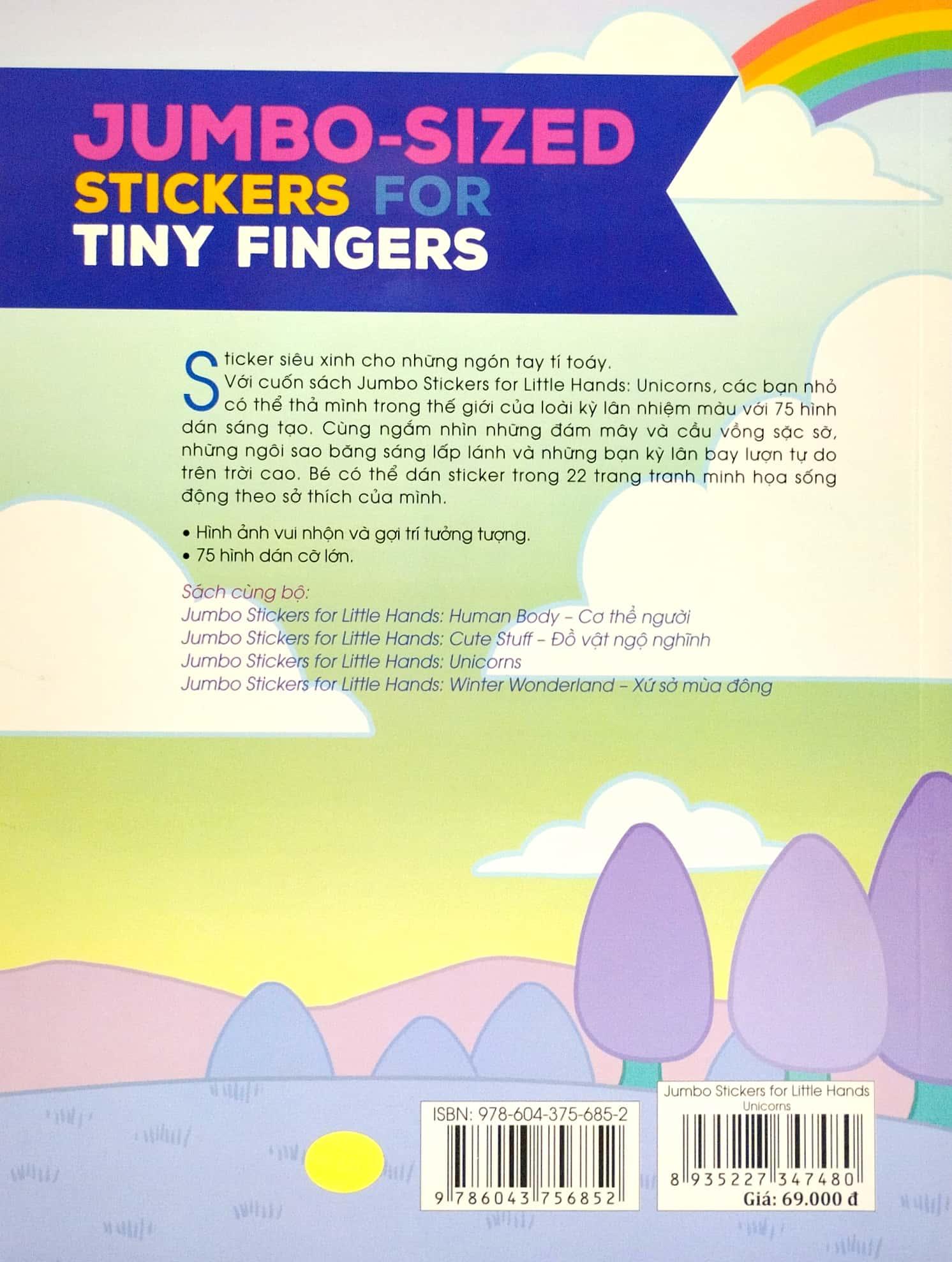 Jumbo Stickers For Little Hands - Unicorns