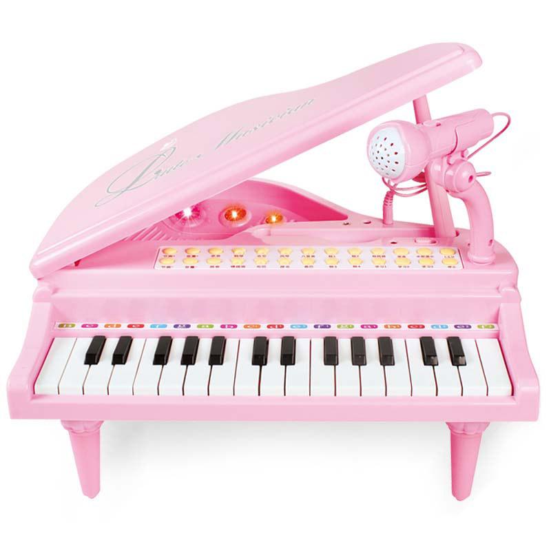 Đàn organ điện tử dành cho trẻ em đặc biệt có micrô nhạc cụ giáo dục sớm 31 phím đàn piano nhạc đồ chơi bé gái đồ chơi trẻ em 3-6 tuổi