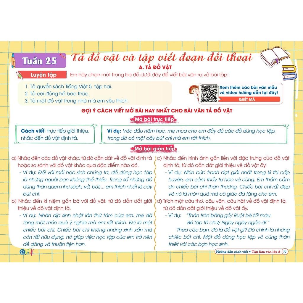 Sách Hướng dẫn cách viết TẬP LÀM VĂN Lớp 5 - Cả năm - Bản Quyền