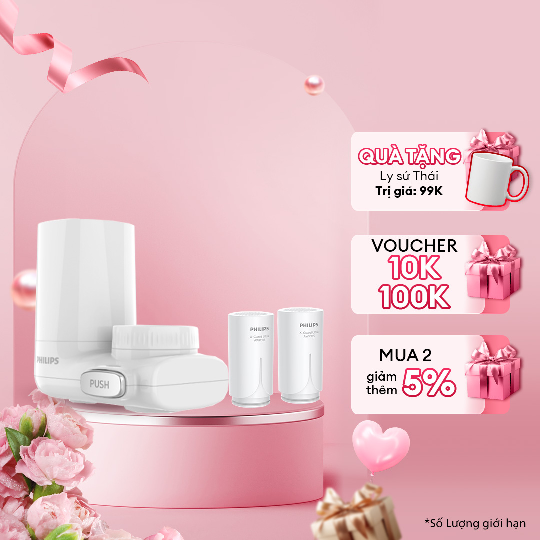 Combo 1 năm sử dụng nước sạch cho các chị em nội trợ với Bộ lọc nước tại vòi AWP3753 &amp; Lõi lọc AWP315 (HÀNG CHÍNH HÃNG)
