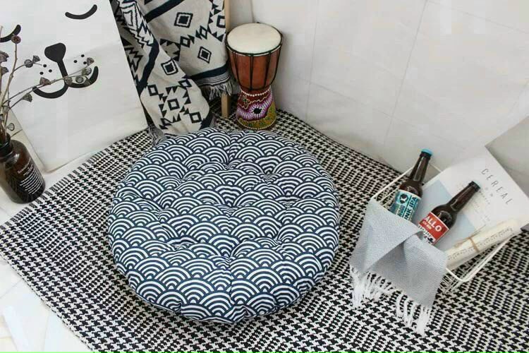 Đệm Tròn Ngồi Bệt , Đệm Lót Ghế Xinh Xắn Phong Cách Nhật Bản Kích Cỡ 45x5cm - Hàng Loại 1 Chính Hãng MINIIN