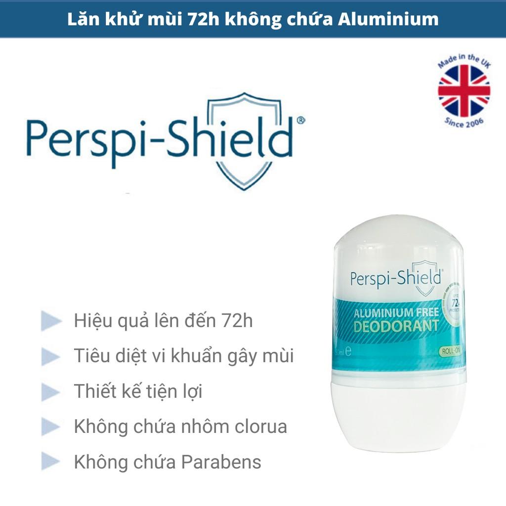 Lăn Khử Mùi Perspi Shield Aluminium Free Deodorant Roll On Hiệu Quả Tới 72h - Không chứa muối nhôm