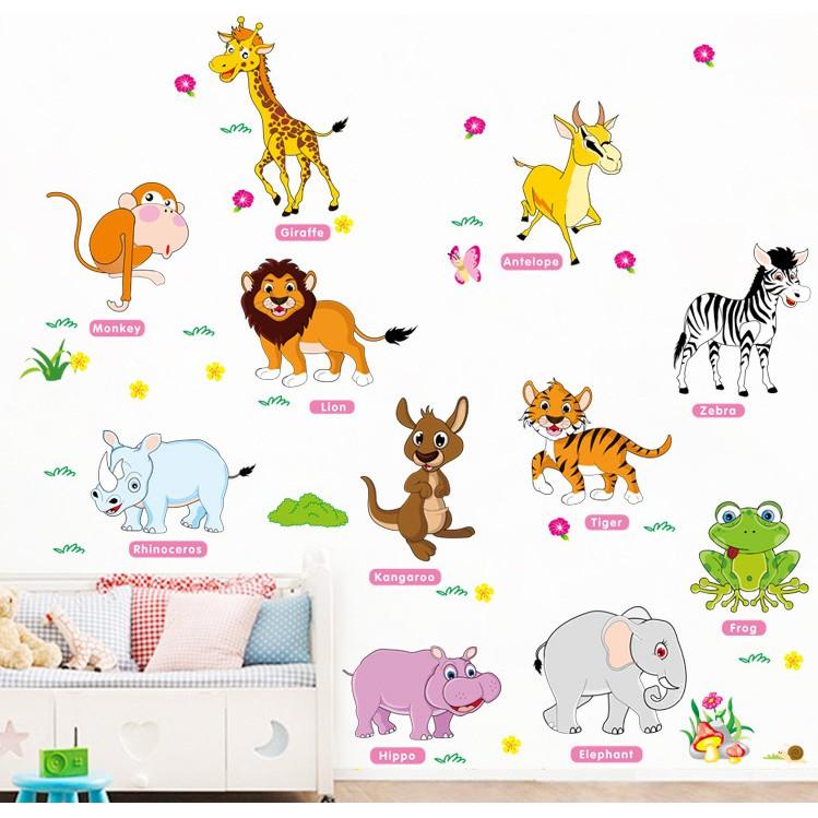 Decal Dán Tường Thú Cho Bé