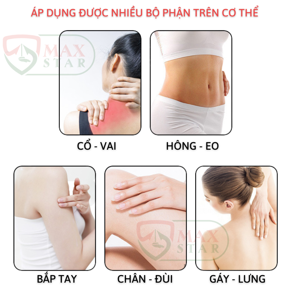 Miếng dán massage xung điện vật lý trị liệu toàn thân công nghệ TENS massage thư giãn giảm đau nhức Cổ Vai Gáy, Bắp Tay, Lưng bản pin sạc điện tích hợp cao cấp - CSSK-054B-431