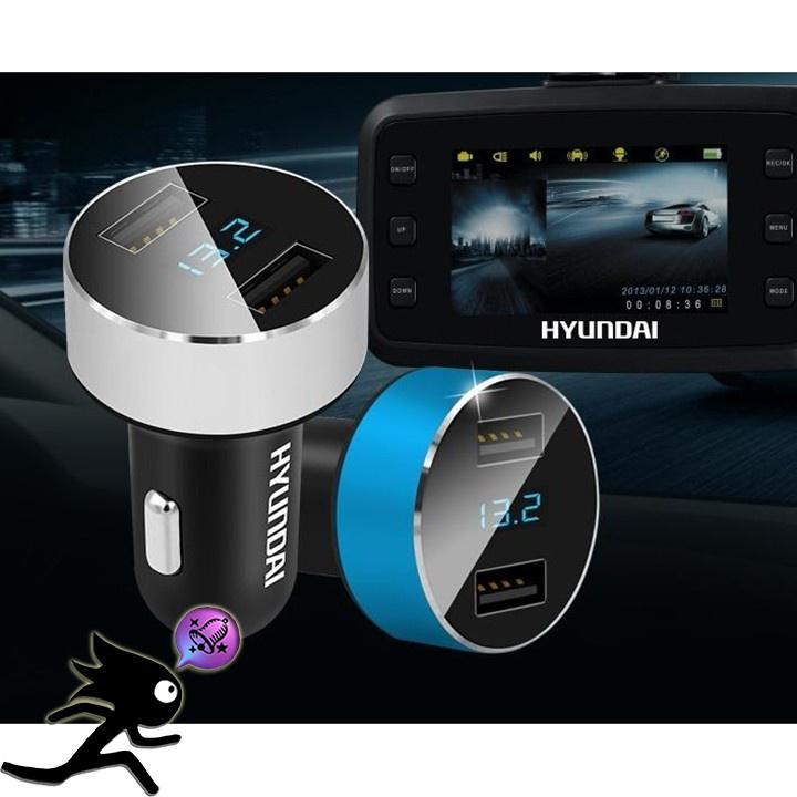 Tẩu Hyundai HY-36 Chia 2 Cổng USB nhỏ gọn sạc điện thoại trên oto nho gon