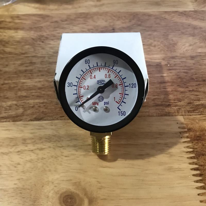 Đồng hồ đo áp suất nước, khí nén, áp kế, van đo áp suất Y50, 0~1.2 Mpa