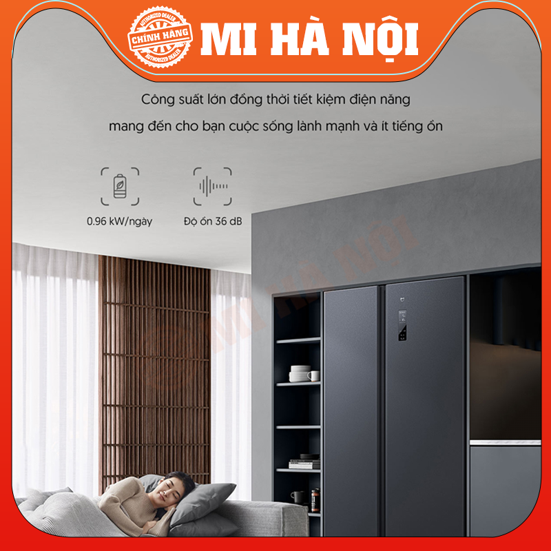 Tủ lạnh side by side Xiaomi Mijia 536L kết nối app thông minh - Hàng chính hãng