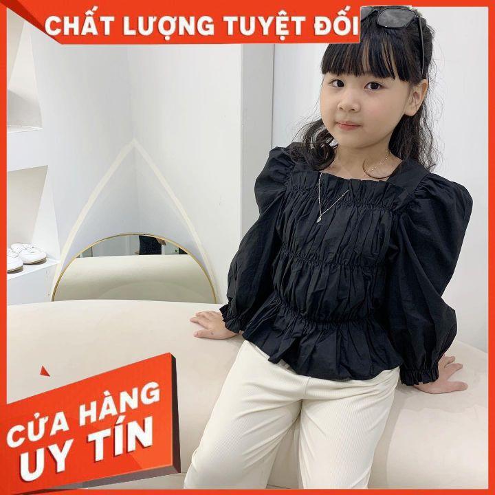 Sơmi cho bé gái Sơmi kiểu dáng xun cổ vuông cách điệu hot trend 2020