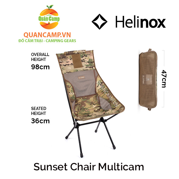 Ghế dã ngoại xếp gọn Helinox Sunset Chair Multicam