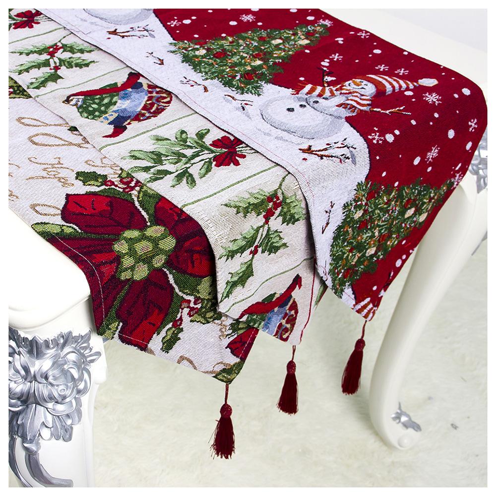Khăn trải bàn table runner, trang trí bàn ăn tiệc giáng sinh