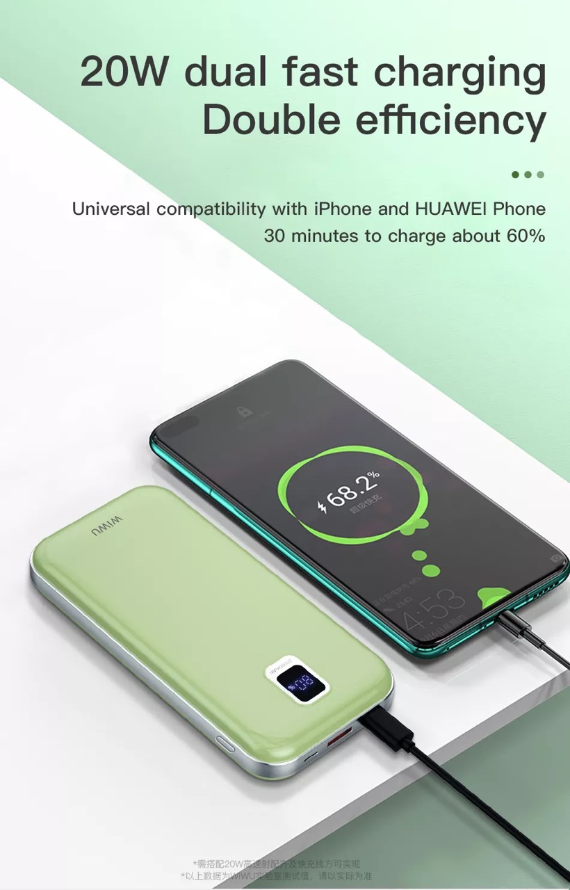  Pin dự phòng Wiwu Ultra-fast Charge JC-17 Cho Iphone Và Điện Thoại HUAWEI Đa Bảo Vệ, Sạc An Toàn Trên Máy Bay - Hàng Chính Hãng