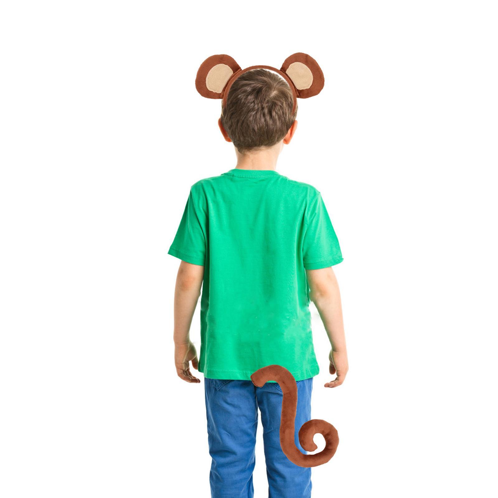 Ears and Tail Set for Unisex Kids Plush for Performance Fancy Dress