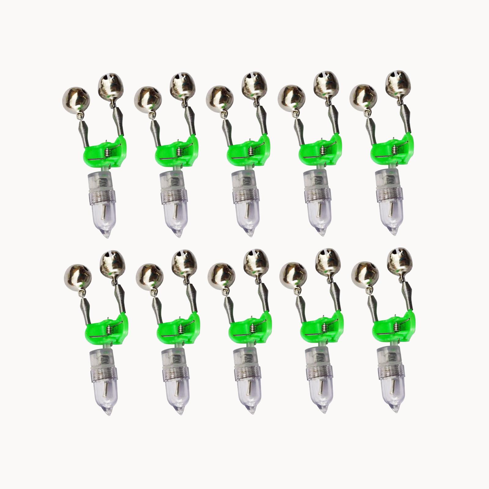 10Pcs Dual Bells  Bite Lure Alarm for Night Fishing Outdoor Surf Fishing