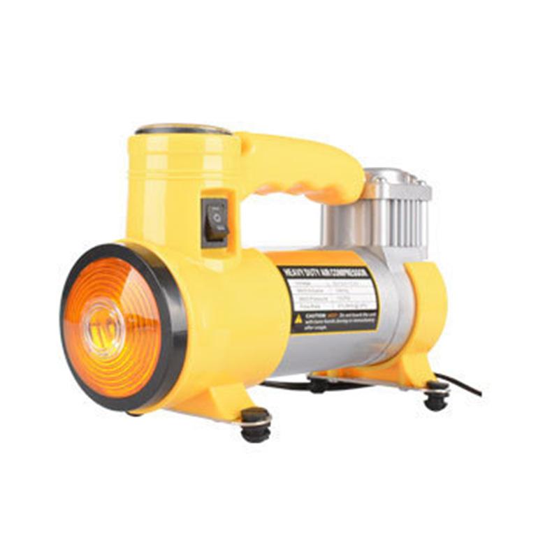 Giao hàng nhanh ô tô máy bơm hơi ô tô với điện cao áp di động xi lanh đơn và đôi có đèn khẩn cấp lốp ô tô 12V