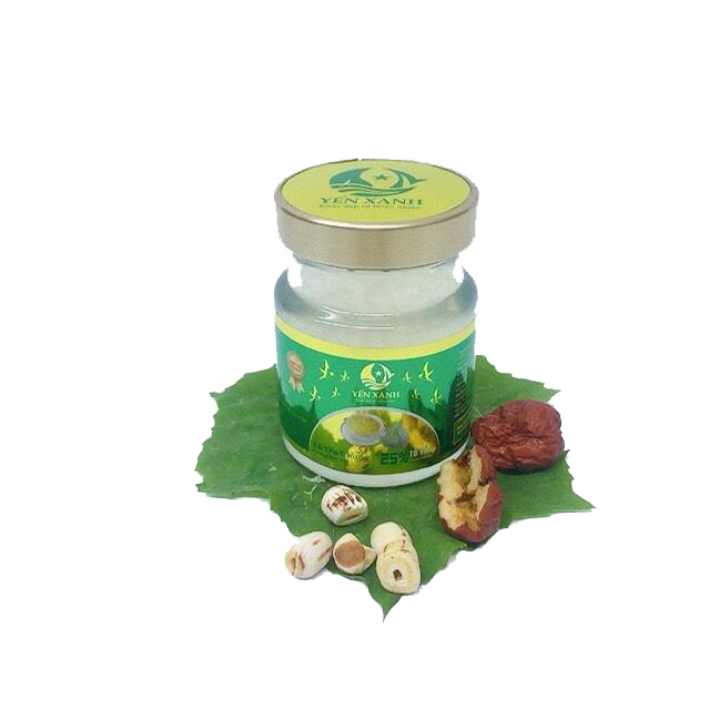 TỔ YẾN CHƯNG ĐƯỜNG PHÈN – YẾN XANH - HỘP 1 LỌ