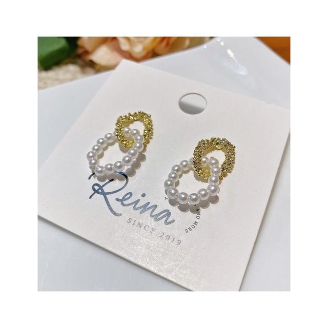 Khuyên tai nữ phong cách Retro Reina đính hạt Niche cao cấp quý phái