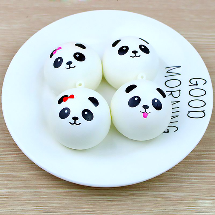 Squishy bánh bao gấu trúc, squishy chậm tăng mùi thơm dịu nhẹ - Giao mặt gấu ngẫu nhiên