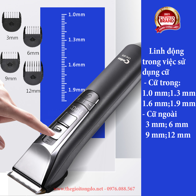 Codos CHC 975 Tông Đơ Cắt Tóc Lưỡi Ceramic Cao Cấp