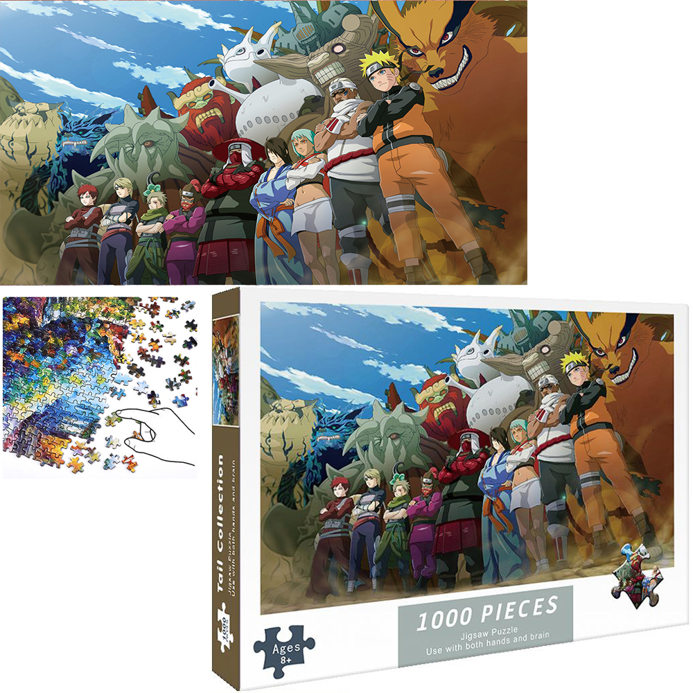 Bộ Tranh Ghép Xếp Hình 1000 Pcs Jigsaw Puzzle Naruto Vĩ Thú Và Các Jinchuuriki Bản Đẹp Cao Cấp