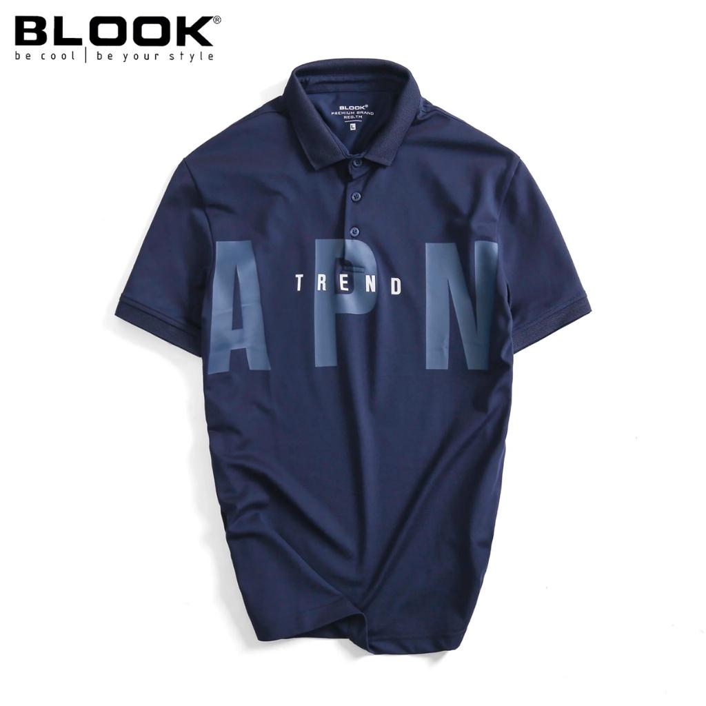 Hình ảnh Áo polo nam slimfit BLOOK vải thun mềm, in nhiệt , cotton co giãn 35019 ( HÌNH THẬT )