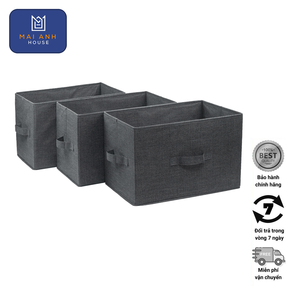 Bộ 3 hộp đựng đồ đa năng không nắp – YMS – 3P – phong cách Nhật Bản gọn gàng, nhẹ nhàng, tinh tế