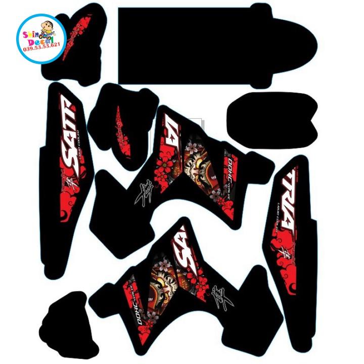 Tem trùm Satria fi đỏ đen