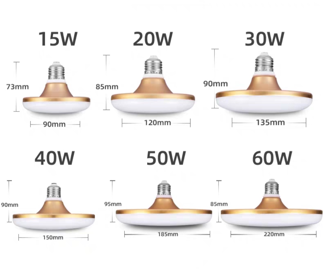 Bóng led đĩa bay 60W thẩm mĩ phù hợp trang trí, ánh sáng trắng dịu nhẹ ,an toàn cho mắt thương hiệu CREALED