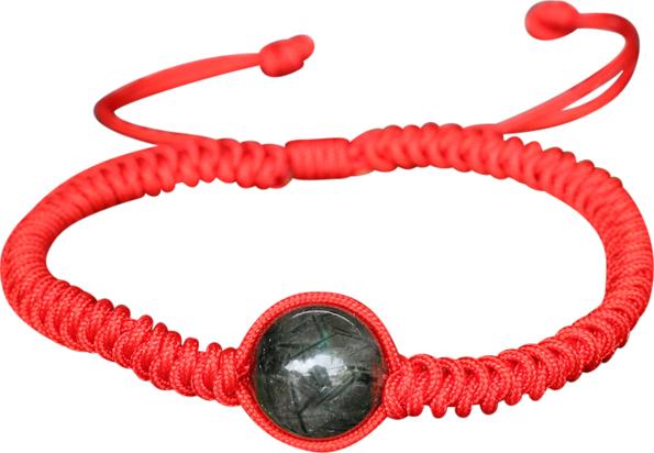 Vòng Tay Kết Dây Hạt Thạch Anh Tóc Xanh Ngọc Quý Gemstones GA32