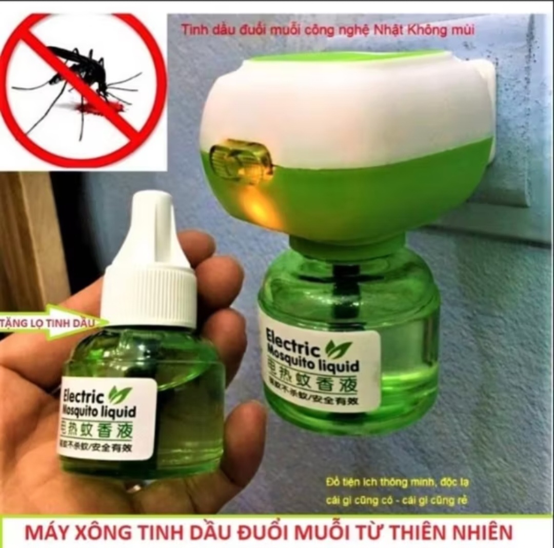 MÁY XÔNG TINH DẦU ĐUỔI MUỖI TẶNG KÈM LỌ TINH DẦU THẢO MỘC CAO CẤP