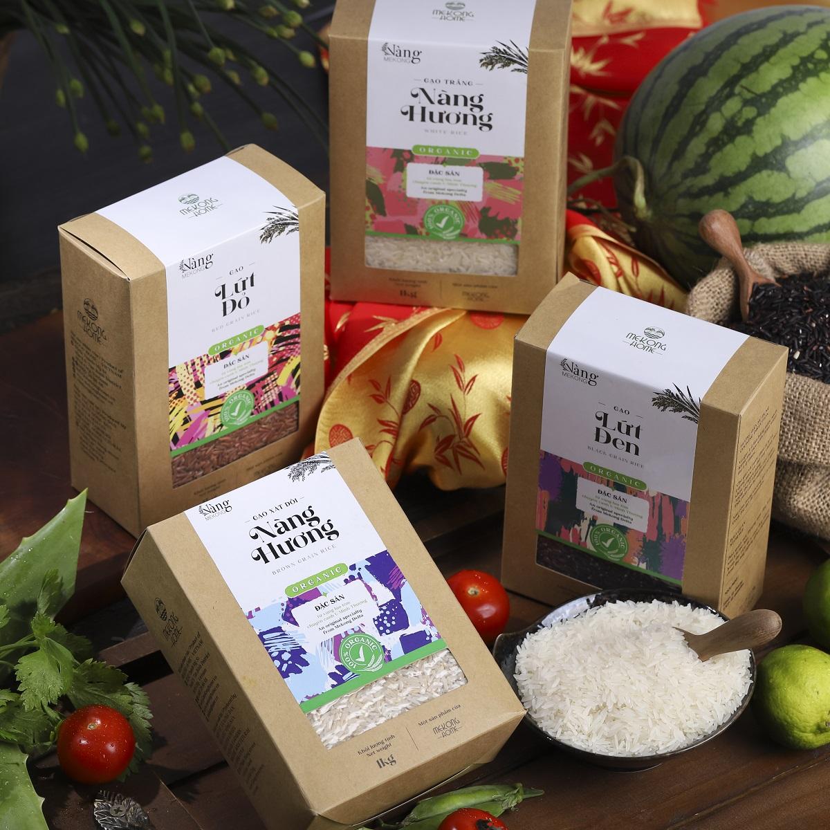 COMBO 2kg - Gạo Hữu Cơ XÁT DỐI Nàng Hương - Nàng MEKONG - 100% Organic
