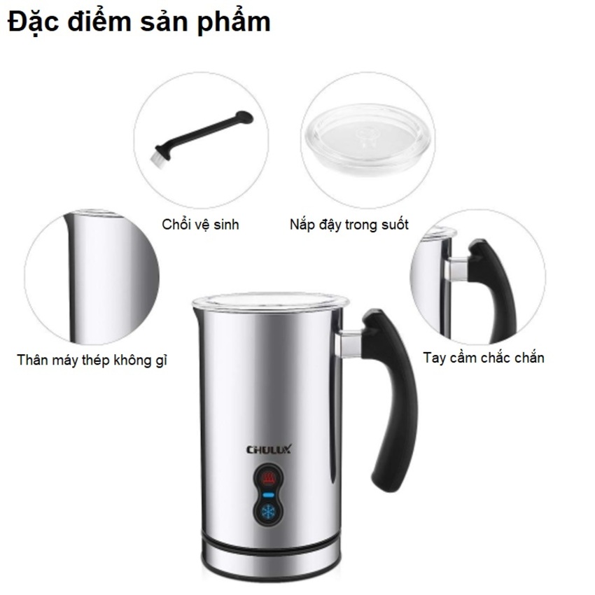Máy tạo bọt sữa thương hiệu Chulux QF-MF223BA 500W - HÀNG NHẬP KHẨU