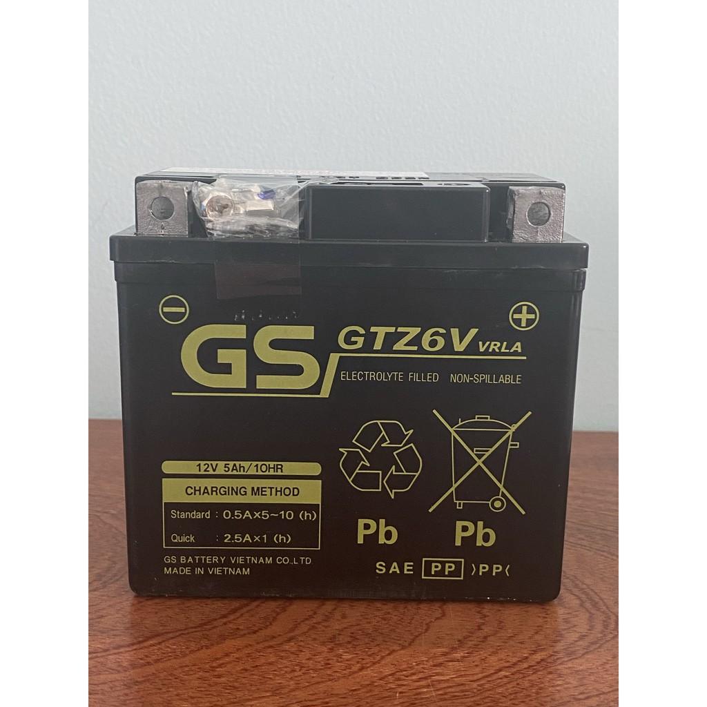 Ắc quy khô xe máy GS GTZ6V 12V - 5Ah